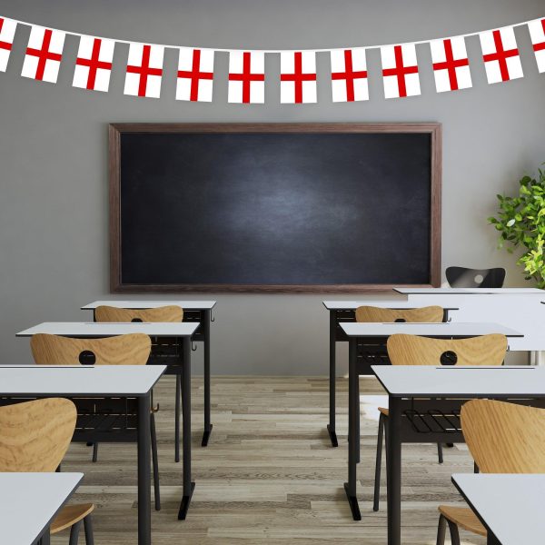 G128 England English Bunting Banner | Flag 8.2 x 5.5 Inch, Full String 33 Feet | Printed 150D Polyester, Decorations For Bar, School, Festival Events Celebration - Image 4