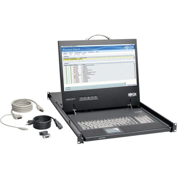 Eaton Tripp Lite Series 1U Rack-Mount Console with 19 in. LCD, 1920 x 1080 (1080p), DVI or VGA Video, TAA - Image 2