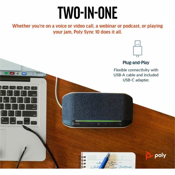 Poly Sync 10 USB-A USB-C Speakerphone - Image 7