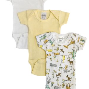 Baby Boy, Baby Girl, Unisex Short Sleeve Onezies Variety (pack Of 3) Nc_0227