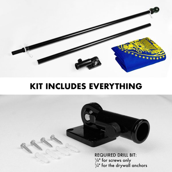 G128 - 6 Feet Tangle Free Spinning Flagpole (Black) Oregon Double Sided Brass Grommets Embroidered 3x5 ft (Flag Included) Aluminum Flag Pole - Image 2