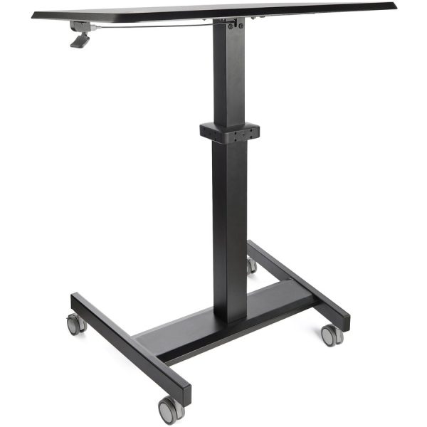 StarTech.com Mobile Standing Desk - Portable Sit-Stand Ergonomic Height Adjustable Cart on Wheels - Rolling Computer/Laptop Workstation - Image 10