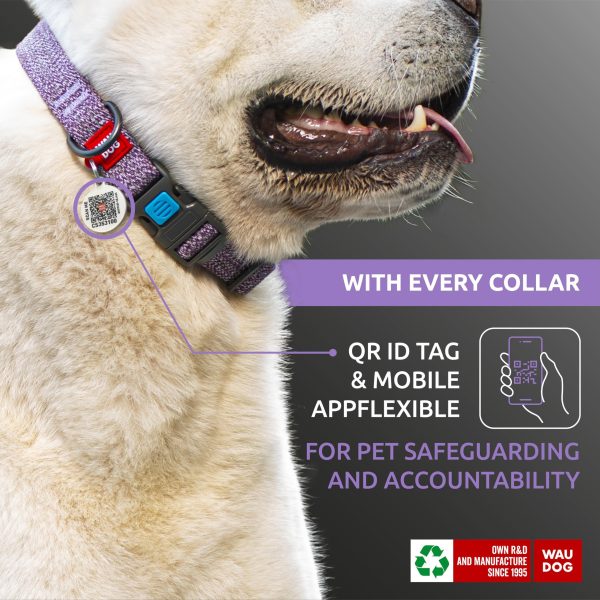 WAUDOG Reflective Cotton Dog Collar Eco Friendly Alt to Nylon Collar for Small Medium and Large Dogs   Pet Collar with QR ID Tag   Puppy Collar for Large Breed Dogs   Adjustable Male Female Dog Collar - Image 5