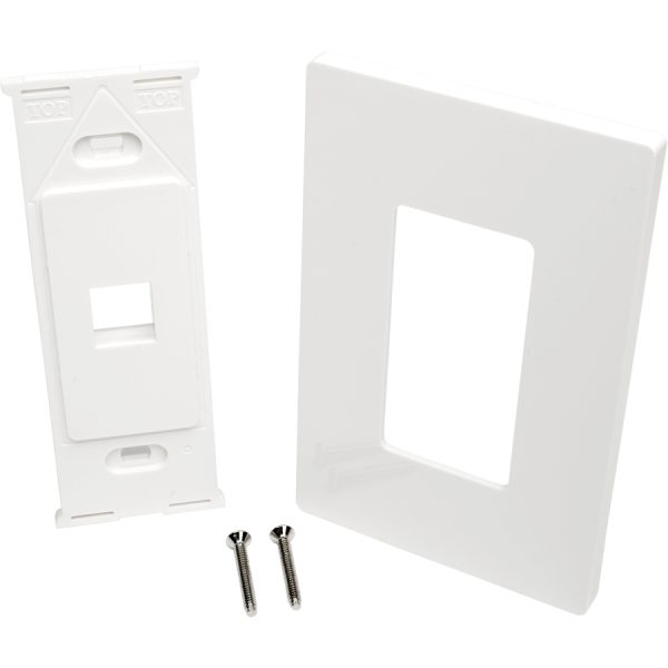 Eaton Tripp Lite Series 1-Port Keystone Single-Gang Faceplate, White, TAA - Image 3