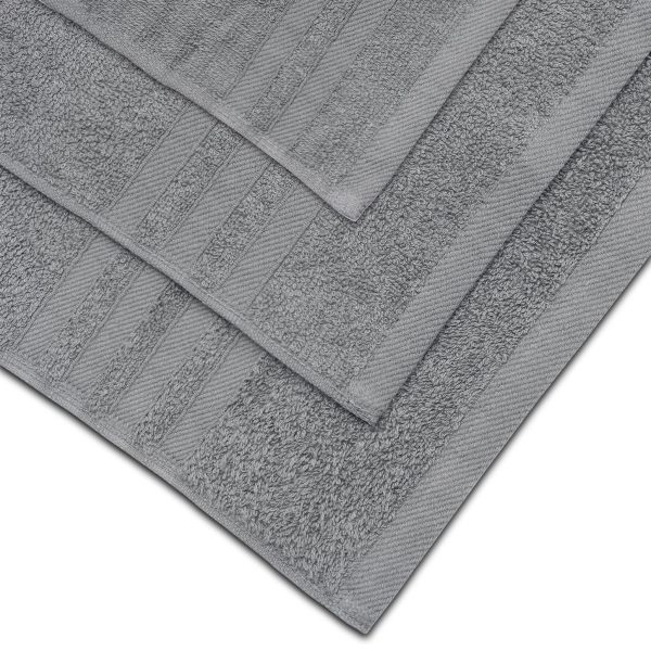 12 Piece Bath Towel Set for Bathroom   Wealuxe Collection 2 Bath Towels 4 Hand Towels 6 Washcloths 100% Cotton Soft and Plush Highly Absorbent Soft Towel for Hotel & Spa   Light Gray - Image 4