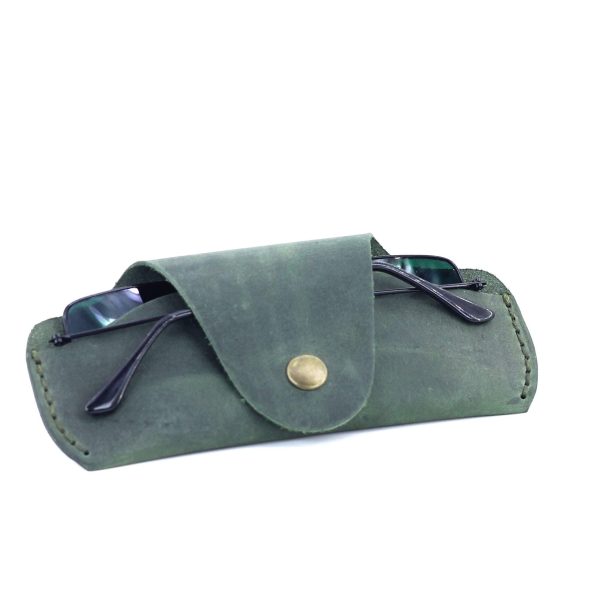 Soft Leather Glasses Case  Slim Eyeglass Sleeve Case  Sunglass Case for Men and Women  Retro Design Eyewear Case