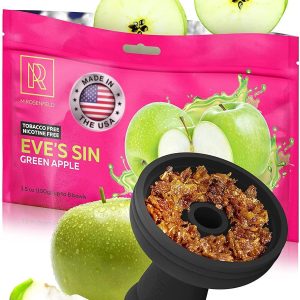 Hookah Flavor Apple Herbal Shisha   100 Gram   3.5 ounce Hookah Shisha Flavors Tobacco Free Molasses Hookah Tobacco & Nicotine Free   Real Organic Shisha Hookah Flavors Green Apple Fume Vape