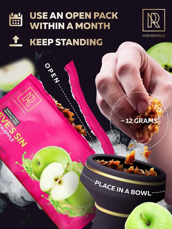 Hookah Flavor Apple Herbal Shisha   100 Gram   3.5 ounce Hookah Shisha Flavors Tobacco Free Molasses Hookah Tobacco & Nicotine Free   Real Organic Shisha Hookah Flavors Green Apple Fume Vape - Image 5
