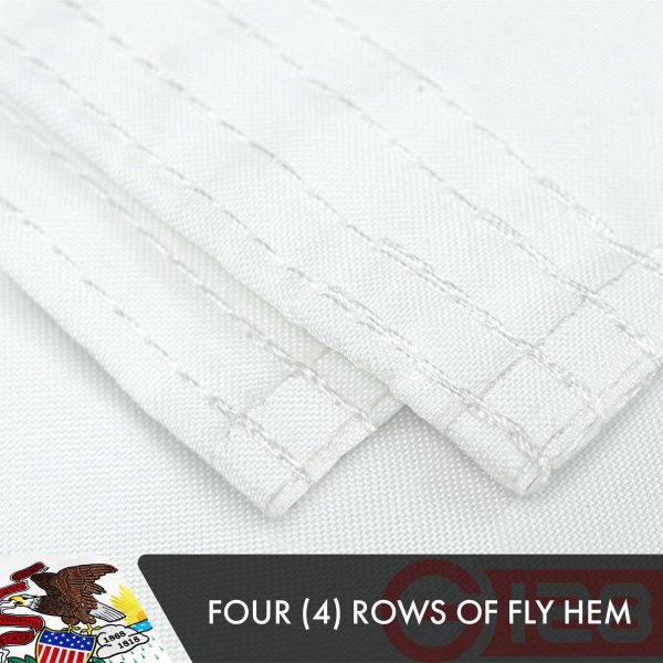 Illinois IL State Flag 3x5 Ft 5-Pack Double-sided Embroidered Polyester By G128 - Image 5