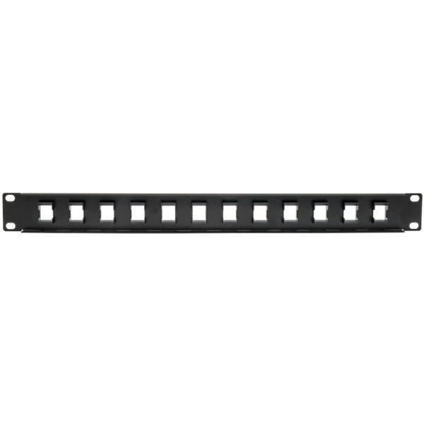 Eaton Tripp Lite Series 12-Port 1U Rack-Mount Unshielded Blank Keystone/Multimedia Patch Panel, RJ45 Ethernet, USB, HDMI, Cat5e/6 - Image 3