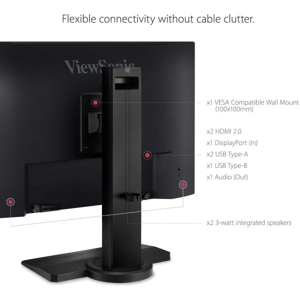 ViewSonic XG2431 24 Inch 1080p 0.5ms 240Hz Gaming Monitor with FreeSync Premium, Advanced Ergonomics, Eye Care, HDR400 - Image 8
