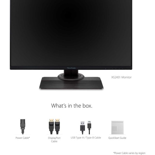 ViewSonic XG2431 24 Inch 1080p 0.5ms 240Hz Gaming Monitor with FreeSync Premium, Advanced Ergonomics, Eye Care, HDR400 - Image 10