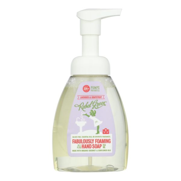 Rebel Green - Foam Soap Lavender Grapefruit - Case of 6-8.3 FZ