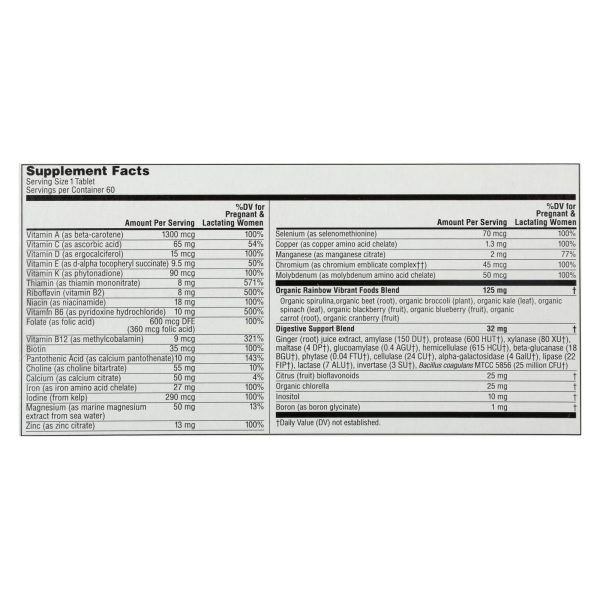 Rainbow Light - Prenatal One Vibrance - 1 Each - 60 TAB - Image 3