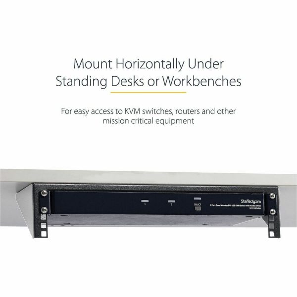 StarTech.com 2U 19in Steel Vertical Wall Mount Equipment Rack Bracket - Image 5