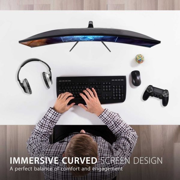 ViewSonic VX3218-PC-MHD 32 Inch Curved 1080p 1ms 180Hz Gaming Monitor with FreeSync Premium, Eye Care, HDMI and Display Port - Image 2