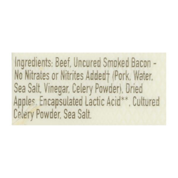 Epic - Bar Beef Apple Uncured Bacon - Case of 12-1.3 OZ - Image 3