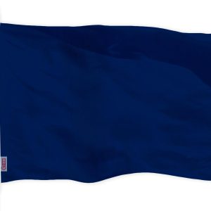 G128 Solid Blue Color Flag | 2x3 Ft | LiteWeave Pro Series Printed 150D Polyester | Indoor/Outdoor, Vibrant Colors, Brass Grommets, Thicker and More Durable Than 100D 75D Polyester