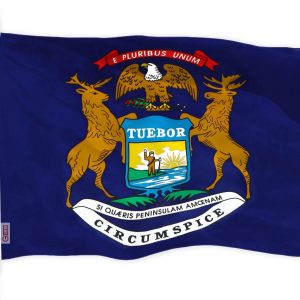 Michigan State Flag 150D Printed Polyester 3x5 Ft