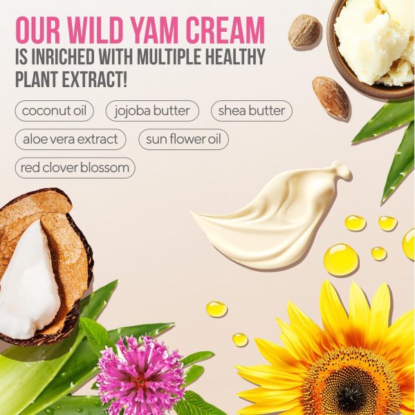 Wild Yam Cream for Hormone Balance and Deep Moisturizing - Organic Wild Yam Cream for Women’s Hormone Support, Skin Hydration, Overall Wellness, and Smoother Skin - Image 4