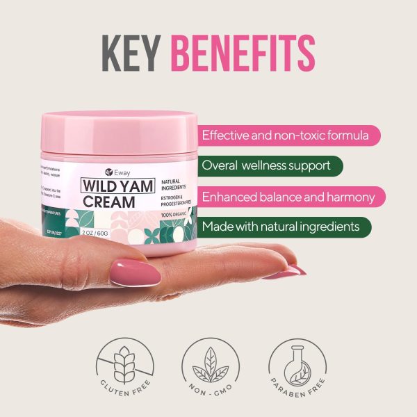 Wild Yam Cream for Hormone Balance and Deep Moisturizing - Organic Wild Yam Cream for Women’s Hormone Support, Skin Hydration, Overall Wellness, and Smoother Skin - Image 6