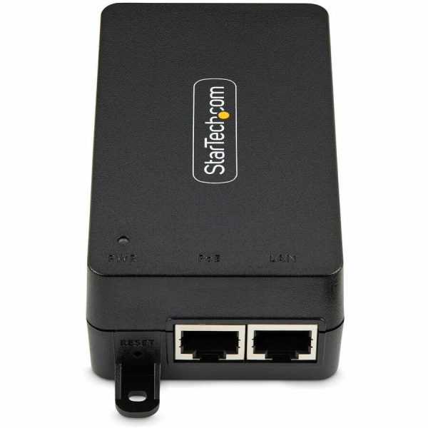 StarTech.com 1-Port 10Gbps Gigabit PoE++ Injector, 60W, 2.5/5/10G Ethernet/10/100/1000M, PoE++ (802.3af/at/bt), Wall Mountable, Unmanaged - Image 3