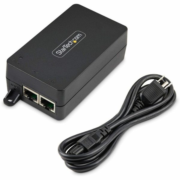 StarTech.com 1-Port 10Gbps Gigabit PoE++ Injector, 60W, 2.5/5/10G Ethernet/10/100/1000M, PoE++ (802.3af/at/bt), Wall Mountable, Unmanaged - Image 7
