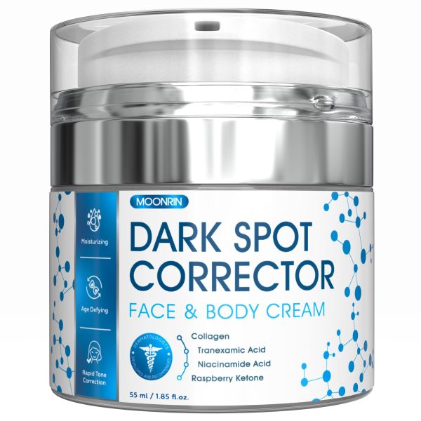 Dark Spot Remover for Face & Body 1.85 fl oz 55 ml Moisturizing Skin Lightening Cream with Collagen & Niacinamide Acid Hyperpigmentation Treatment Legs Hands Inner Thighs & Underarms