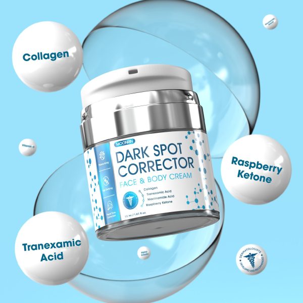Dark Spot Remover for Face & Body 1.85 fl oz 55 ml Moisturizing Skin Lightening Cream with Collagen & Niacinamide Acid Hyperpigmentation Treatment Legs Hands Inner Thighs & Underarms - Image 4