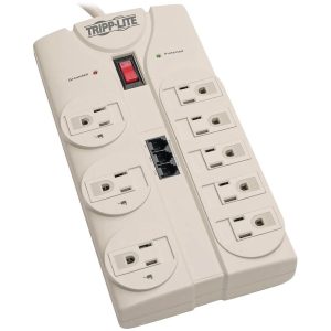 Eaton Tripp Lite Series Protect It! 8-Outlet Computer Surge Protector, 8 ft. (2.43 m) Cord, 2160 Joules, Tel/Modem/Fax Protection