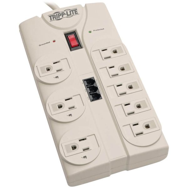 Eaton Tripp Lite Series Protect It! 8-Outlet Computer Surge Protector, 8 ft. (2.43 m) Cord, 2160 Joules, Tel/Modem/Fax Protection