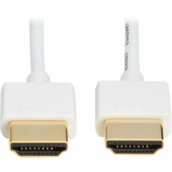 Eaton Tripp Lite Series Slim High-Speed HDMI Cable with Ethernet and Digital Video with Audio, UHD 4K 60 Hz (M/M), White, 6 ft. (1.8 m) - Image 2