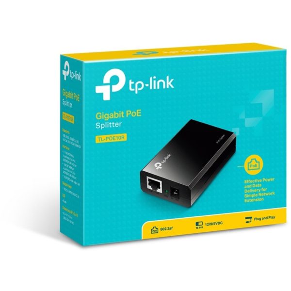 TP-LINK TL-POE10R Gigabit PoE Splitter Adapter, IEEE 802.3af compliant, Up to 100 meters (328 Feet), 5V/12V Power Output - Image 5
