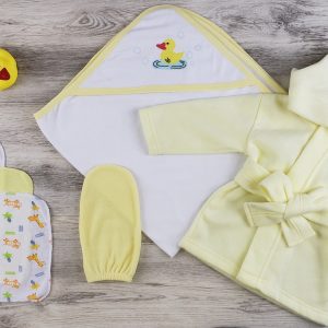 Hooded Towel, Wash Clothes, Bath Mitten And Robe Ls_0635