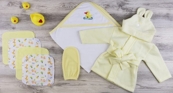 Hooded Towel, Wash Clothes, Bath Mitten And Robe Ls_0635