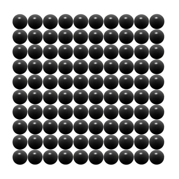 Seamless 68 Cal Paintballs Jawbreaker Solid Balls   Self Defense Nylon Less Lethal Practice Paintballs .68 Caliber   Black (100 Count) 3.5 Gram