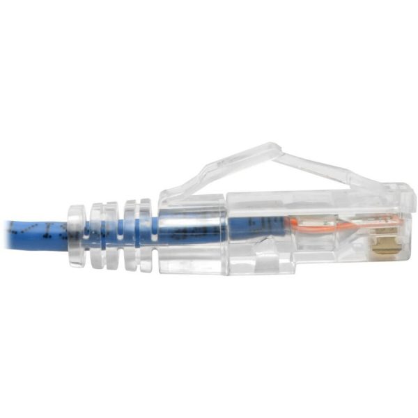 Eaton Tripp Lite Series Cat6 Gigabit Snagless Slim UTP Ethernet Cable (RJ45 M/M), PoE, Blue, 10 ft. (3.05 m) - Image 4