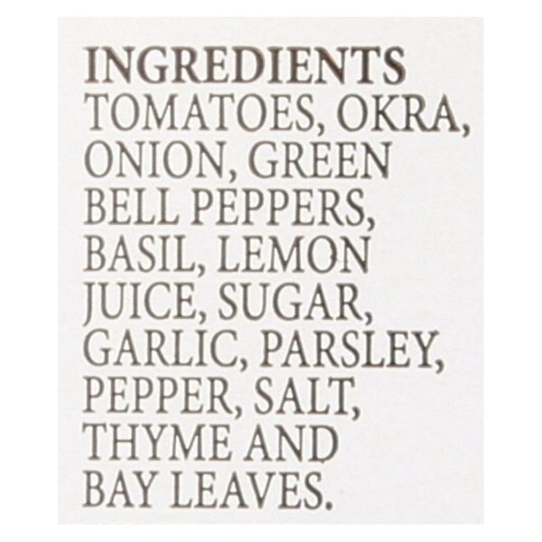 Charleston Favorites - Soup Okra - Case of 12 - 32 OZ - Image 2