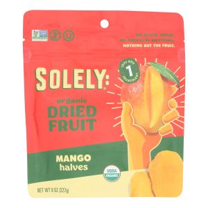 Solely - Dried Fruit Organic Mango Halves - Case of 6-8 OZ