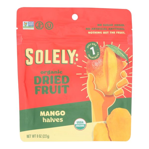 Solely - Dried Fruit Organic Mango Halves - Case of 6-8 OZ