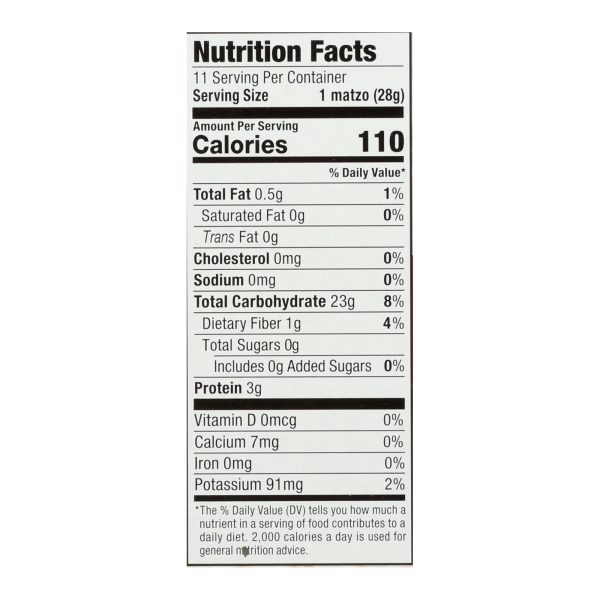Streit's Matzo - Unsalted - Case of 12 - 11 oz - Image 2