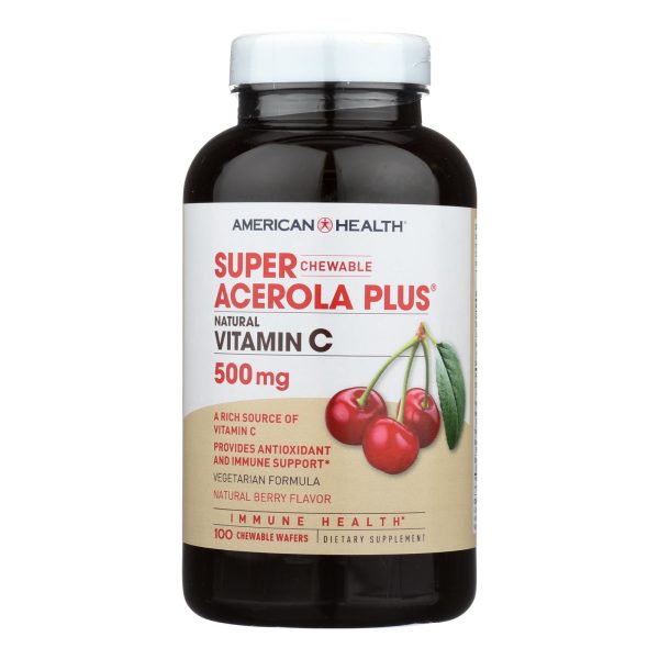 American Health - Super Acerola Plus - 500 mg - 100 Chewable Wafers - Image 2