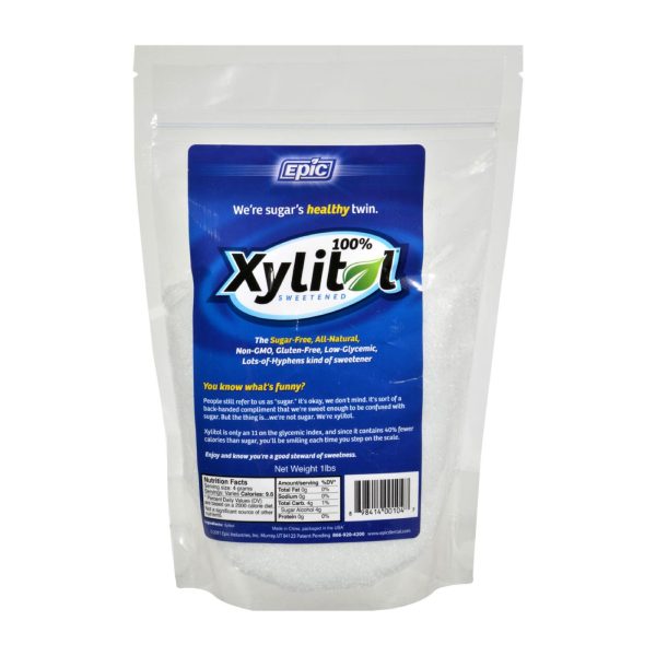 Epic Dental - 100 Percent Xylitol Sweetener - Pouch - 1 lb - Image 2