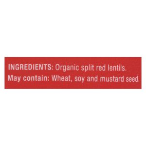 Farmer Direct Cooperative - Lentils Organic Split Red - Case of 6-16 ounces