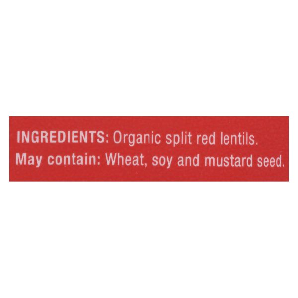 Farmer Direct Cooperative - Lentils Organic Split Red - Case of 6-16 ounces