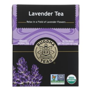 Buddha Teas - Tea Organic Lavender - Case of 6 - 18 BAG