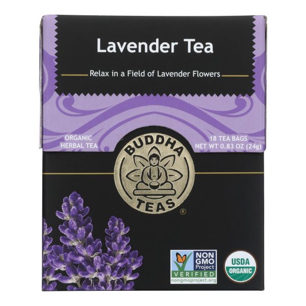 Buddha Teas - Tea Organic Lavender - Case of 6 - 18 BAG