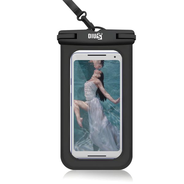 Waterproof Phone Case for iPhone 15 14 13 12 Pro Max XS Samsung PVC (Black)