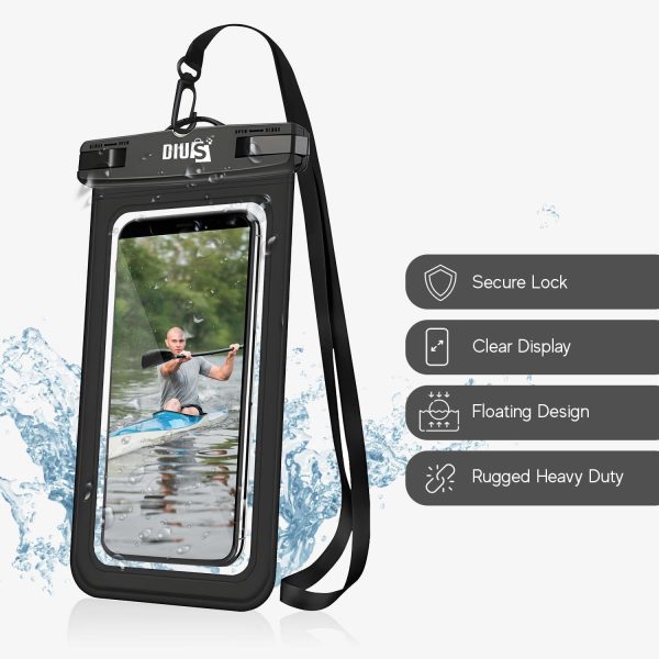 Waterproof Phone Case for iPhone 15 14 13 12 Pro Max XS Samsung PVC (Black) - Image 3