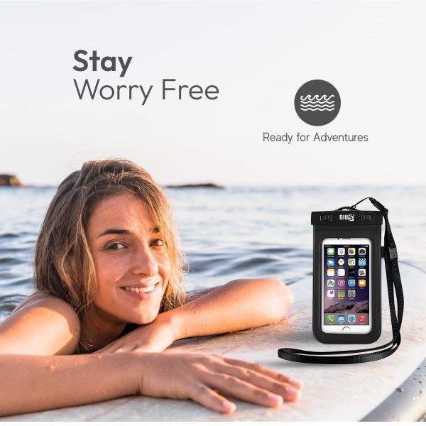 Waterproof Phone Case for iPhone 15 14 13 12 Pro Max XS Samsung PVC (Black) - Image 4